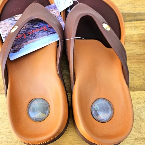 Hawaiian Jellys Ultra Comfort A'a Brown Lava Unisex  Men's 8 - Picture 13 of 16